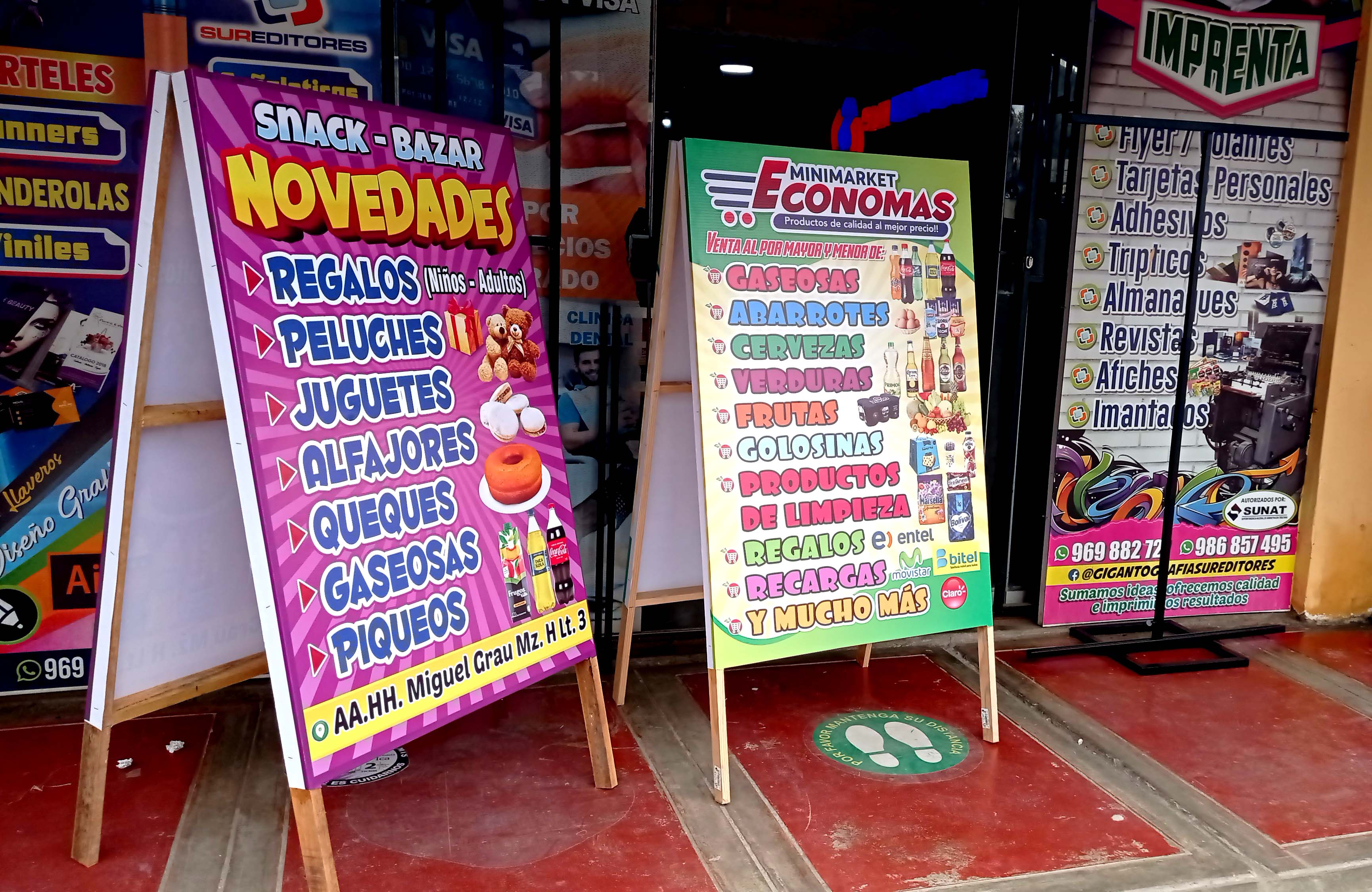 Caballete Publicitario para Snack y Minimarket