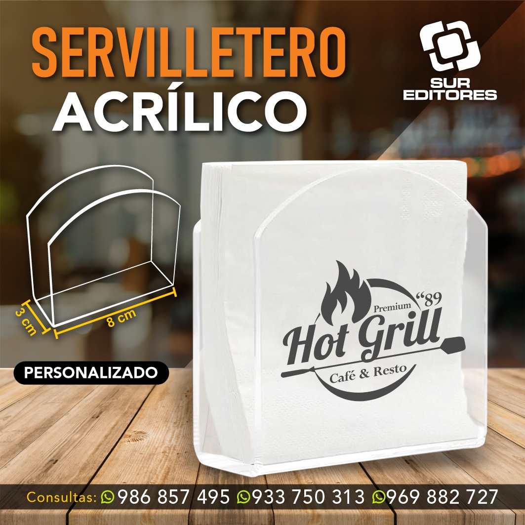 Servilletero en acrilico