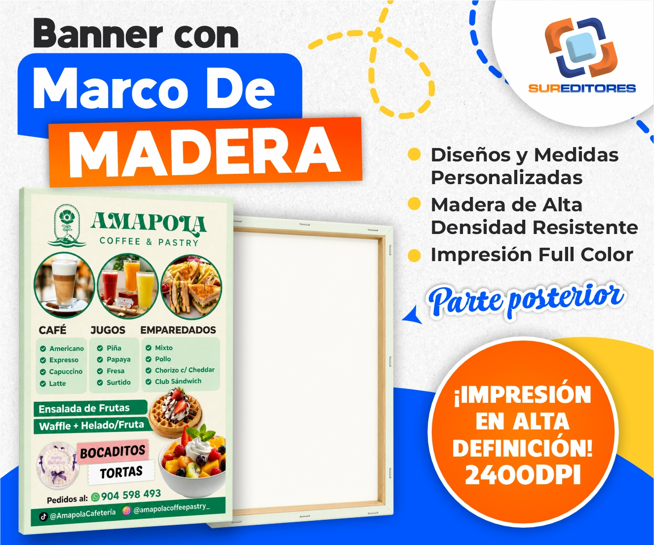 Banner con Marco de Madera